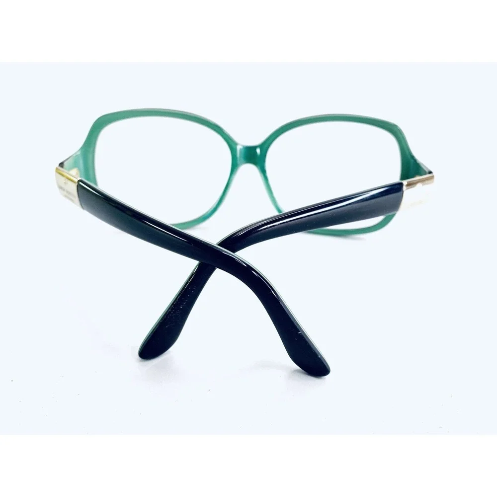Kate Spade Brown Amber Oval Eyeglasses Blue Teal Interior Carmel 58 15 135